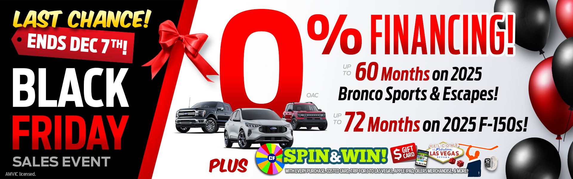 0 Percent Financing on 2025 Ford F-150, Bronco Sport, and Escape Vehicles!