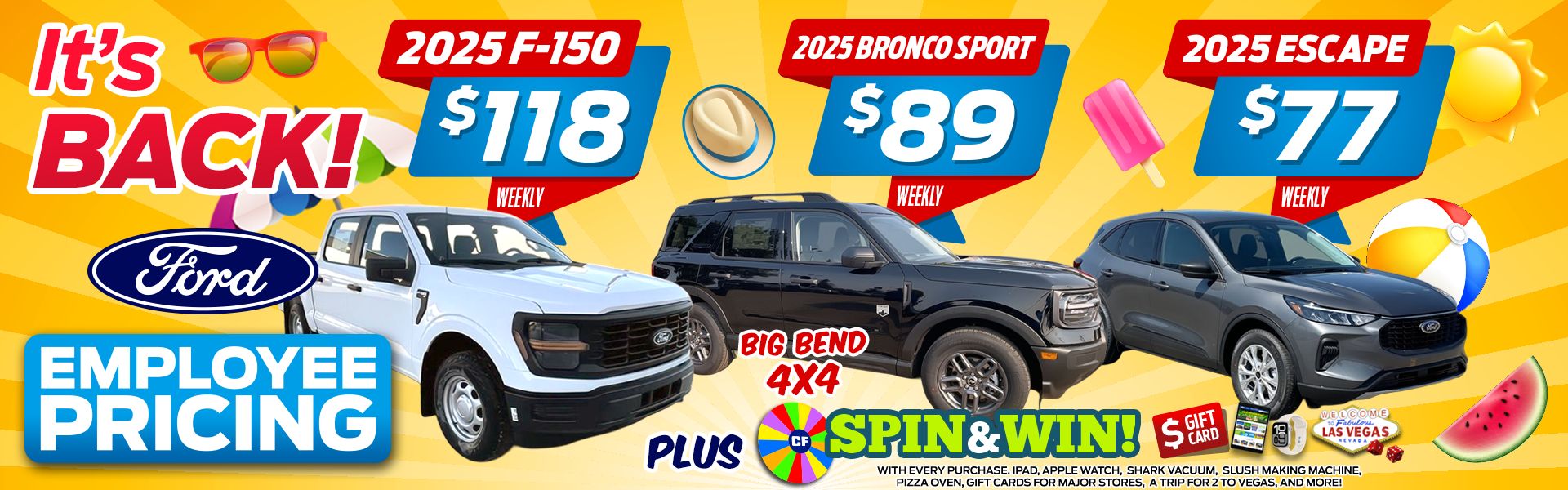 Sale on 2025 F-150s, Bronco Sports, and Escapes!