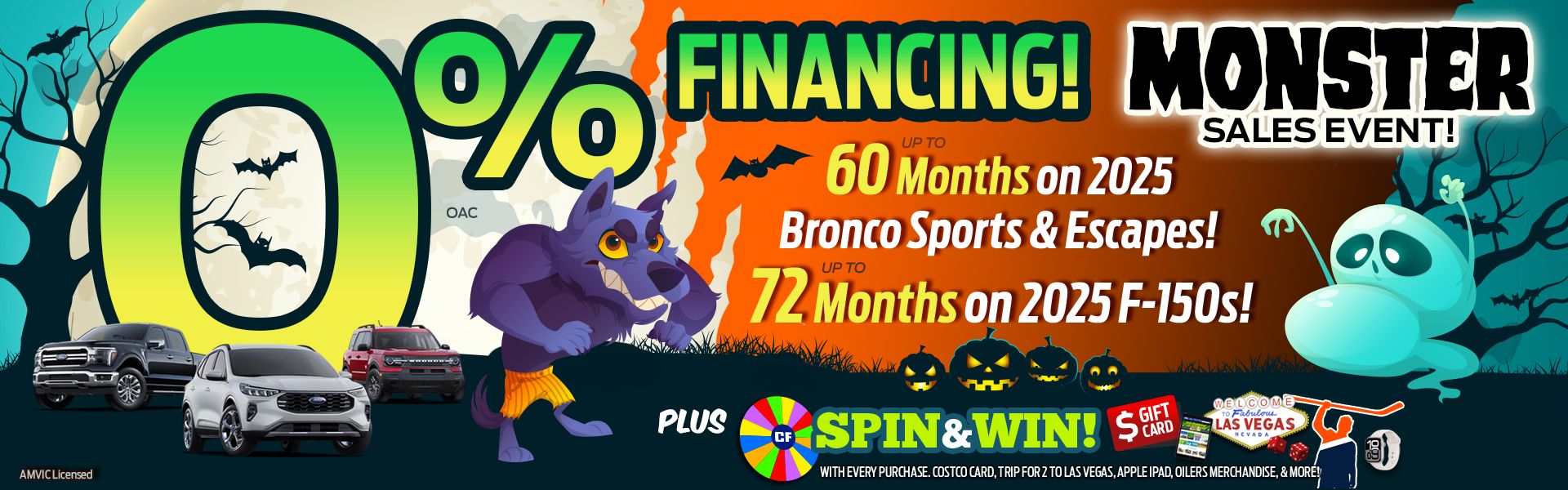 0 Percent Financing on 2025 Ford F-150, Bronco Sport, and Escape Vehicles!