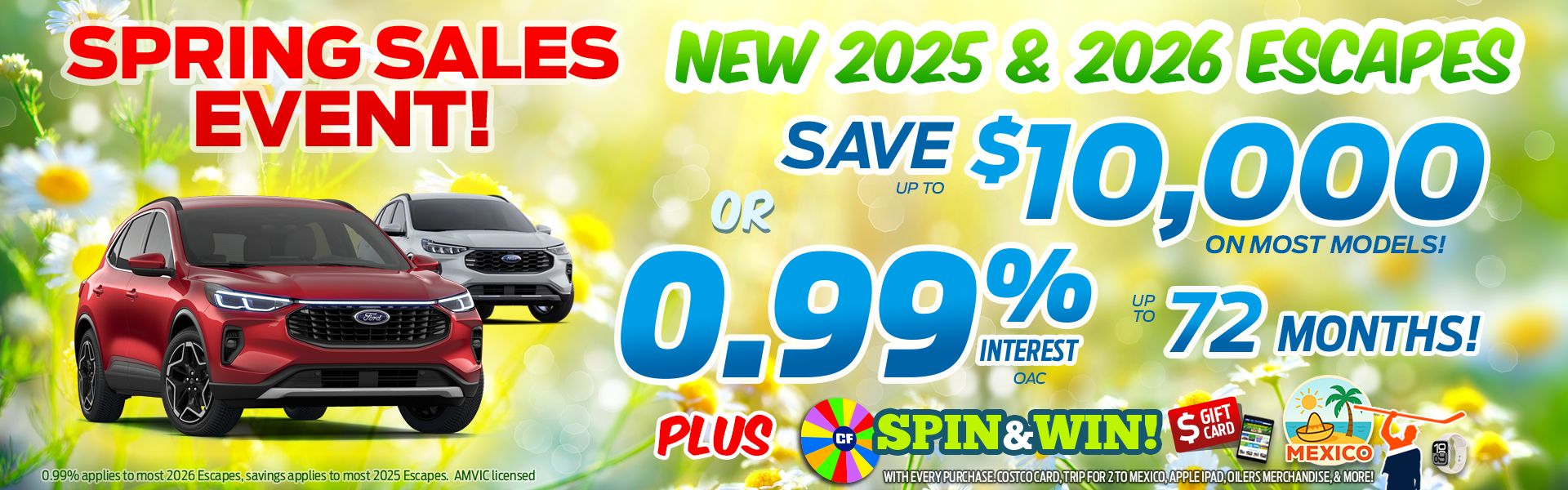 2025 & 2026 Ford Escapes Sale