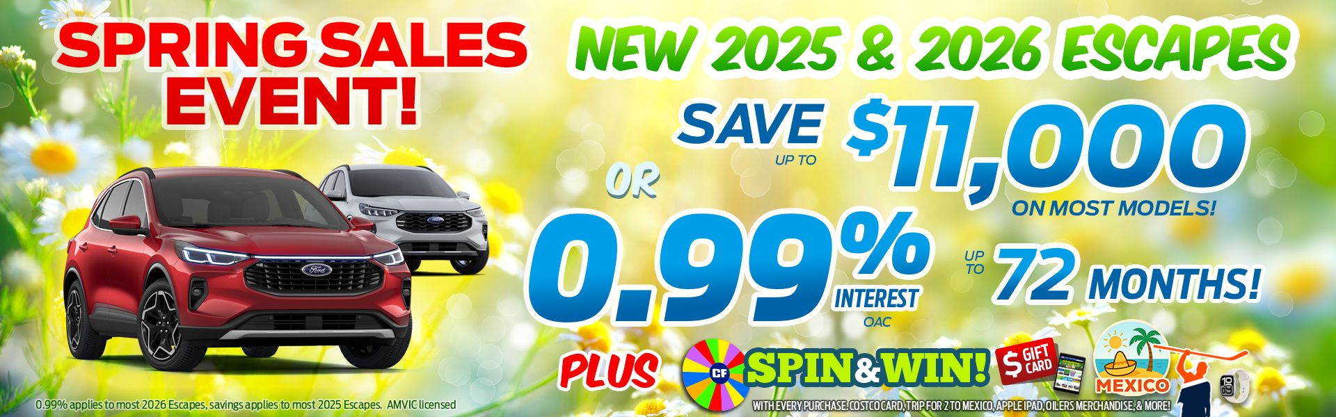 2025 & 2026 Ford Escapes Sale
