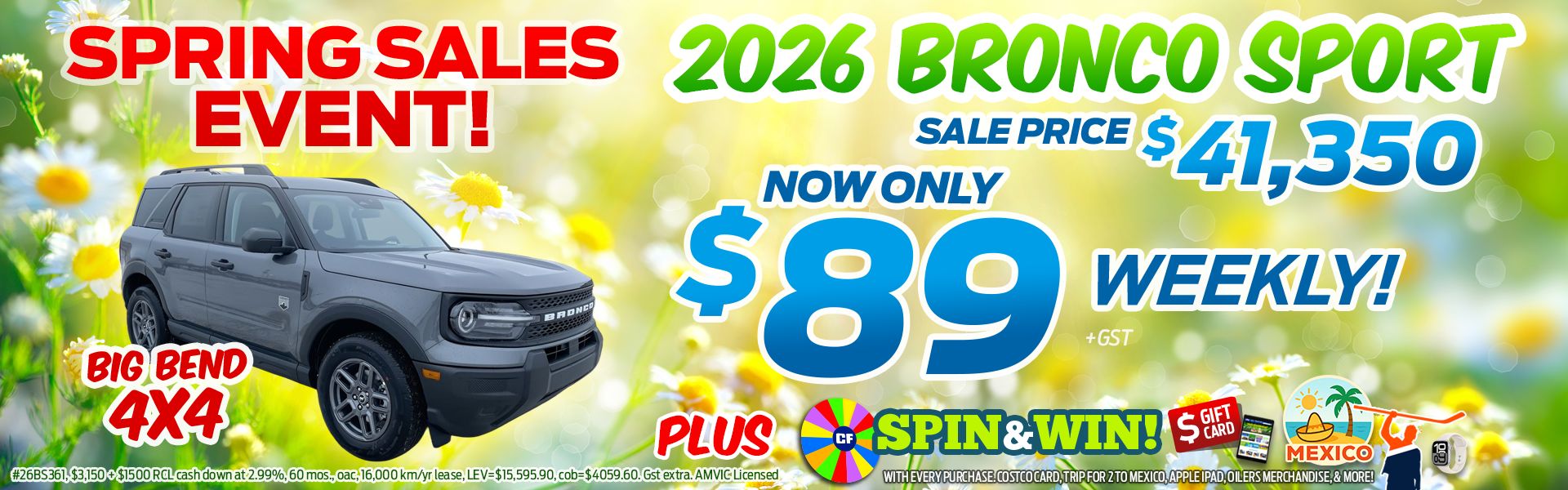 2026 Ford Bronco Sport Big Bend 4x4 Sale