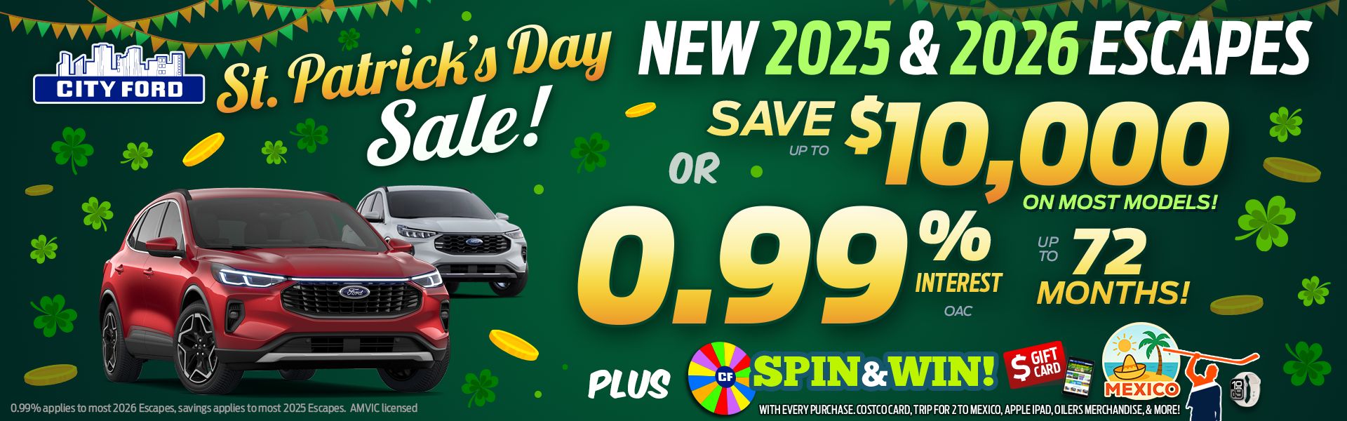 2025 & 2026 Ford Escapes Sale