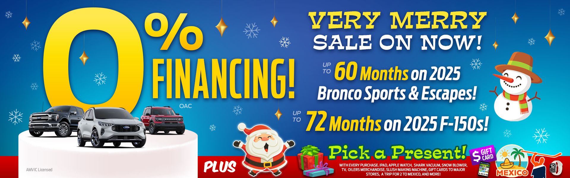 0 Percent Financing on 2025 Ford F-150, Bronco Sport, and Escape Vehicles!