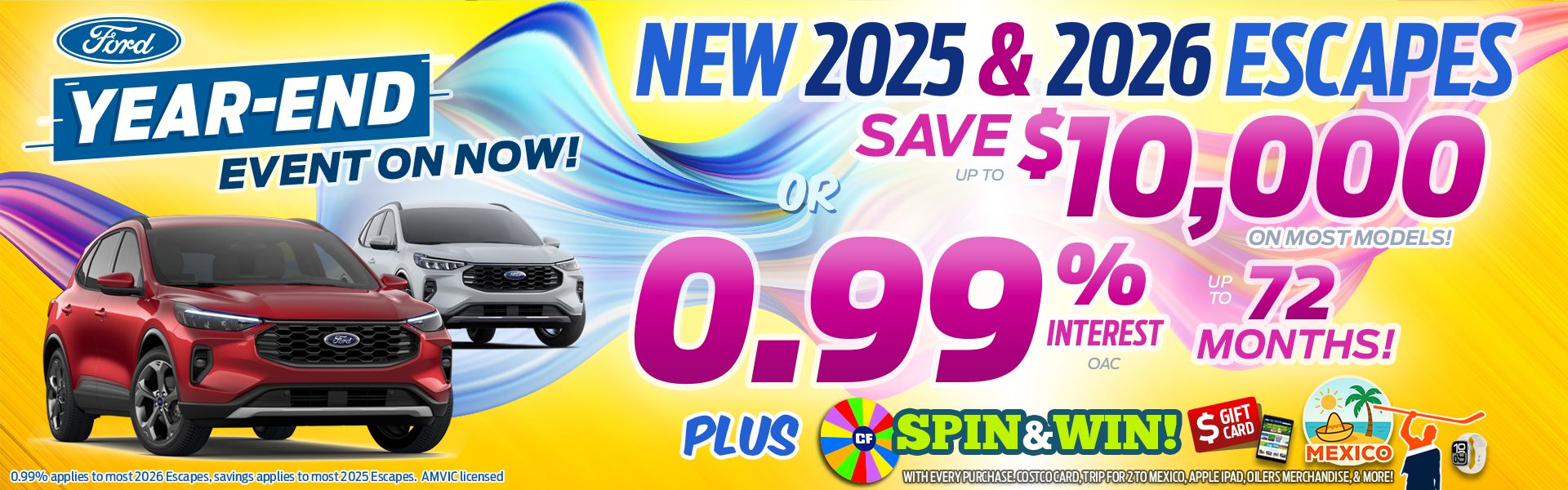 2025 & 2026 Ford Escapes Sale