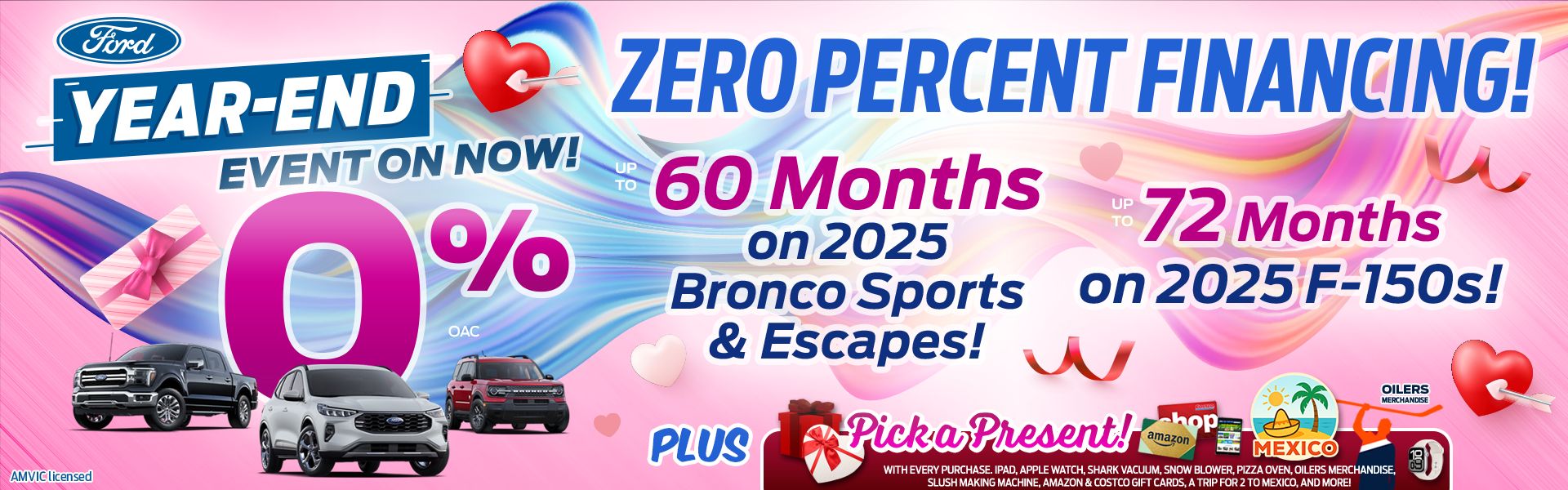 0 Percent Financing on 2025 Ford F-150, Bronco Sport, and Escape Vehicles!